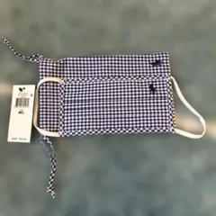 ポロ・ラルフローレン M/L マスク ネイビー・ホワイトチェック