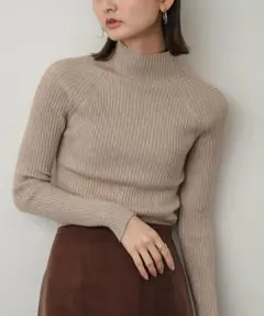SENSE OF PLACE ストレッチリブハイネックセーター