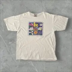 シングルステッチFlower ART DesignTシャツオニータ