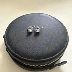 スワロフスキー　ドロップクリスタルピアス シルバー