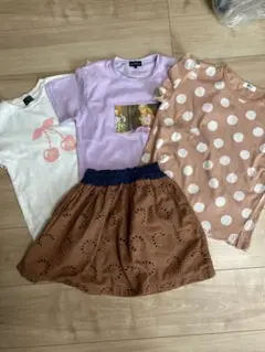 女の子用　Tシャツ、スカート