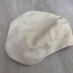 アイボリー コットン混紡 ベレー帽