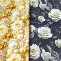 130　在庫処分品　未使用　ハギレ生地2枚