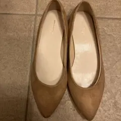 m*i様 フラットシューズ　パンプス　ベージュ　黄土色　ポインテッドトゥ　24