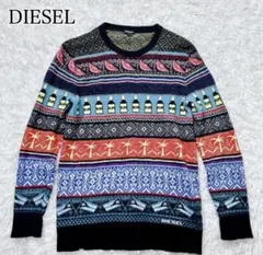 DIESEL Y2K ニット 派手 セーター ディーゼル カラフル　古着系　S
