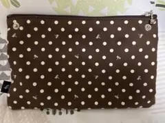 【agnes b. 】ドット ポーチ ブラウン