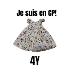 夏物処分【Je suis en CP!】美品　花柄　ノースリーブワンピース　4Y