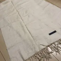 ナチュラルビューティーベイシック　カシミヤ100%マフラー　オフホワイト