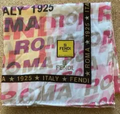 m*i様 FENDI フェンディ 大判ハンカチ プチスカーフ ロゴ ピンク【長期のサムネイル
