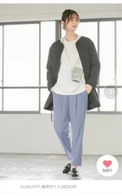 〈サイズL〉GLOBAL WORK_ウツクシルエットテーパードパンツ