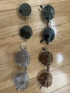 ヴィンテージサングラス2点、サングラス2点の計4点