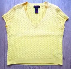 Ralph Lauren Vネック セーター　レディース XS　黄色