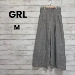 未使用タグ付【GRL】グレイル　ワイドパンツ（M）後ろゴム　ハイウエスト