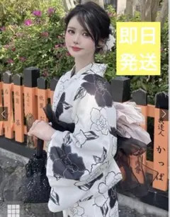 GRL [gi1608] 花柄浴衣セット 浴衣と帯 和柄 古典 モノトーン - メルカリ