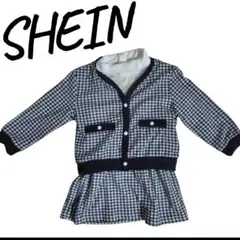 新品未使用 SHEIN 千鳥柄 セットアップ 女の子 2-3歳