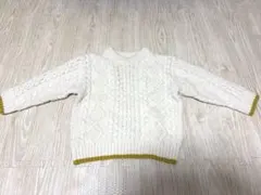 BEAMS mini ビームスミニ　ケーブルニット　アイボリー　セーター　90