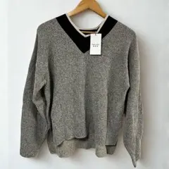 きれいめカジュアル Dignite collier ニット グレー FREE