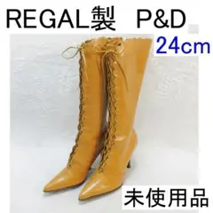 ✨REGAL製未使用品✨ピンキーダイアン サイドジップブーツ 23.5cm相当のサムネイル