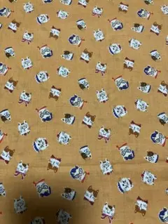 猫柄 綿生地 シーチング