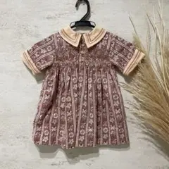 Apilina 花柄刺繍 ノースリーブワンピース 2-3Y - メルカリ