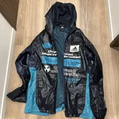 adidas ClimaProof ウィンドブレーカー L 黒/青