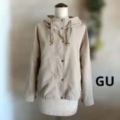 GU フード付き ブルゾン ベージュ　M