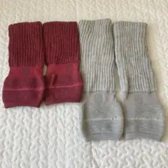 靴下サプリ　オカモト　まるでこたつ　レッグウォーマー　グレー　レッド　ボルドー