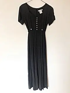 ドットワンピース ロング丈 ワンピース 古着