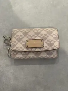 Kate Spade ベージュ パターンキーケース