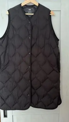 ユニクロ｜ウルトラライトダウンロングベスト｜黒Lサイズ