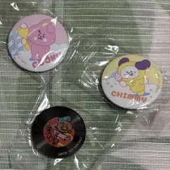 BT21 くら寿司 びっくらポン 2種3個セット 缶バッジ ステッカー