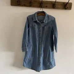 ジーユー　GU 110センチ デニムシャツワンピース