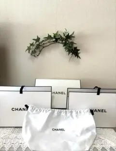 CHANEL 束口袋・盒子4件套 束口袋為全新未使用