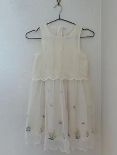 アイボリー ノースリーブ ワンピース 130