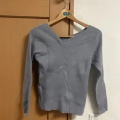 SENSE OF PLACE グレー Vネックセーター