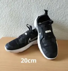 Nike フレックスランナー 20cm ブラック スリッポン スニーカー