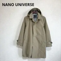 NANO UNIVERSE 7DAYSコート 比翼ボタン フード付き ブラウンM