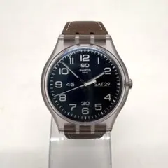 竜頭正常稼働　Swatch スウォッチ 腕時計 クォーツ クリアケース