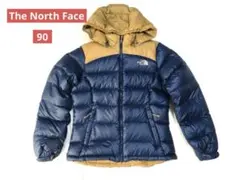 キッズ　The North Face フード付きダウンジャケット ネイビー