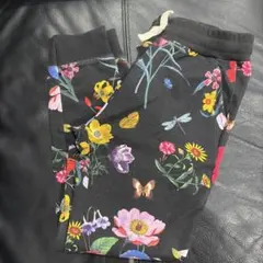 ZARA ザラガールズ スウェット 黒 花柄 パンツ 152cmのサムネイル
