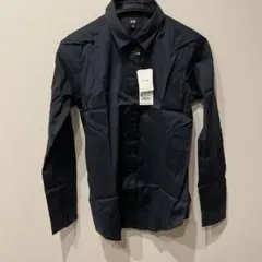 UNIQLO スーピマコットンストレッチシャツ ブラック M 黒のサムネイル