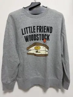 ユニクロ PEANUTS ウッドストック スウェット グレー Lサイズ