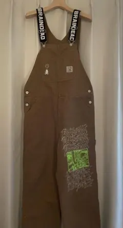 【美品】Carhartt BRAIN DEAD オーバーオール Carhartt WIP x Brain Dead Bib Overall Black Men's - SS18 - US