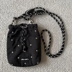 細コードショルダー巾着バッグN ニコアンド