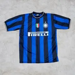 希少 インテル サッカーユニフォーム 刺繍ロゴ 短丈　cityboy y2k