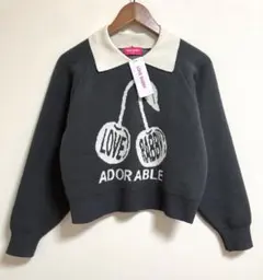 新品タグ付き★LOVE RABBY ラブラビ☆襟付きニットプルオーバー