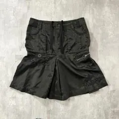 D615 美品 ディーゼル サテン プリーツスカート XL カーキ Y2K 刺繍のサムネイル