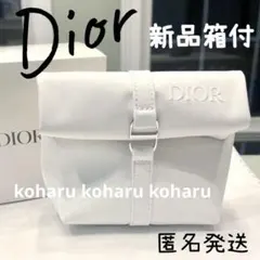 신품 미사용 ★DIOR ディオール ポーチ ホワイト 箱付き ノベルティ レザー調
