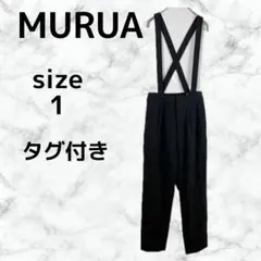 タグ付き MURUA サスペンダーパンツ Xバック ブラック 黒 Sのサムネイル