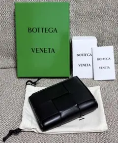 ボッテガヴェネタ / カセット スモール 二つ折りウォレット / ブラック